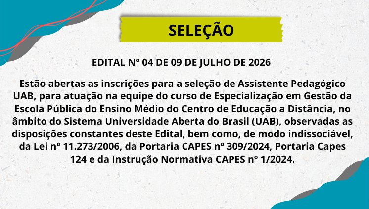 EDITAL Nº 04 DE 09 DE JULHO DE 2026